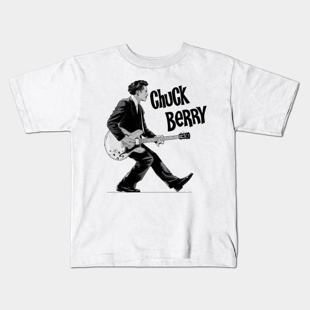 Chuck Berry Kids T-Shirt by CosmicAngerDesign